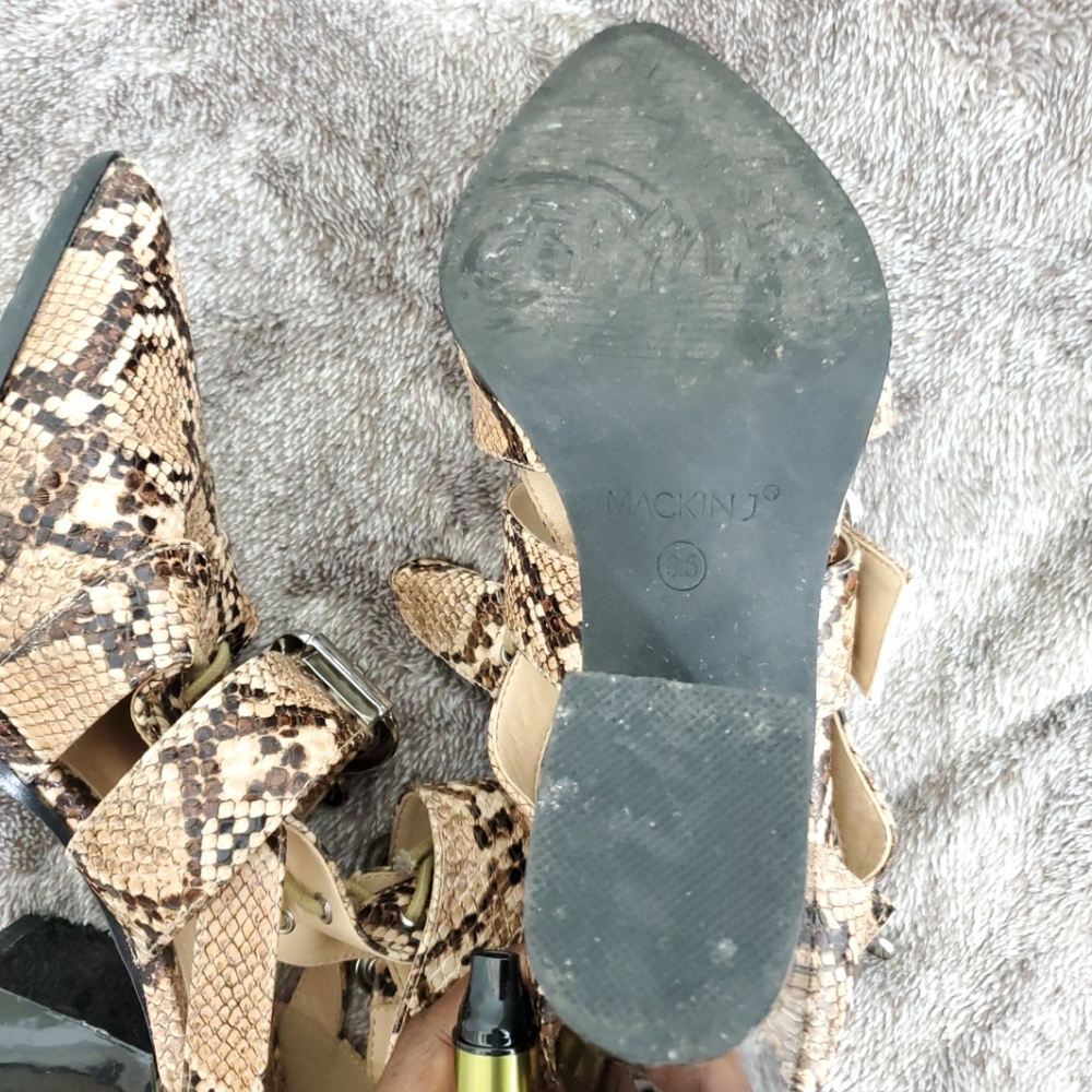Mackin J Python Pointed toed caged booties.  Size 8.5 - Picture 8 of 13